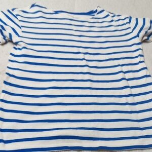 Old Navy Women's Blue and White Striped Tee